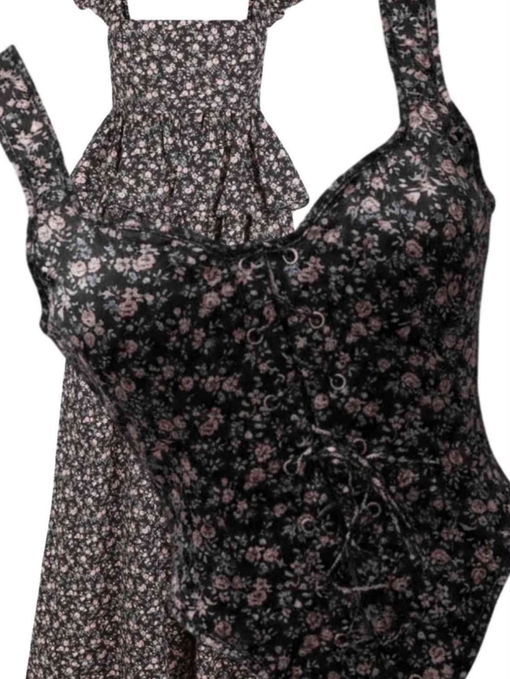 Selkie garden song weekender jumpsuit and  matching silk corset